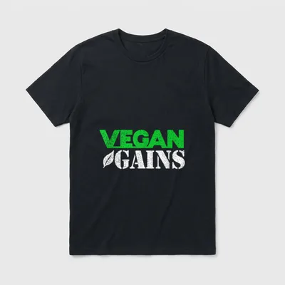 Vegan Gains Vegan Gym & Fitness Shirts T-Shirt – Classic T-Shirt in Black