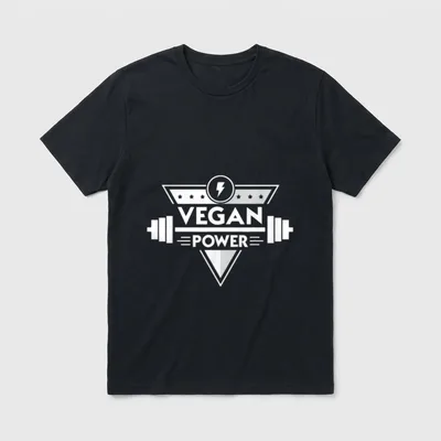 Vegan Power Workout Bodybuilding T-Shirt – Classic T-Shirt in Black