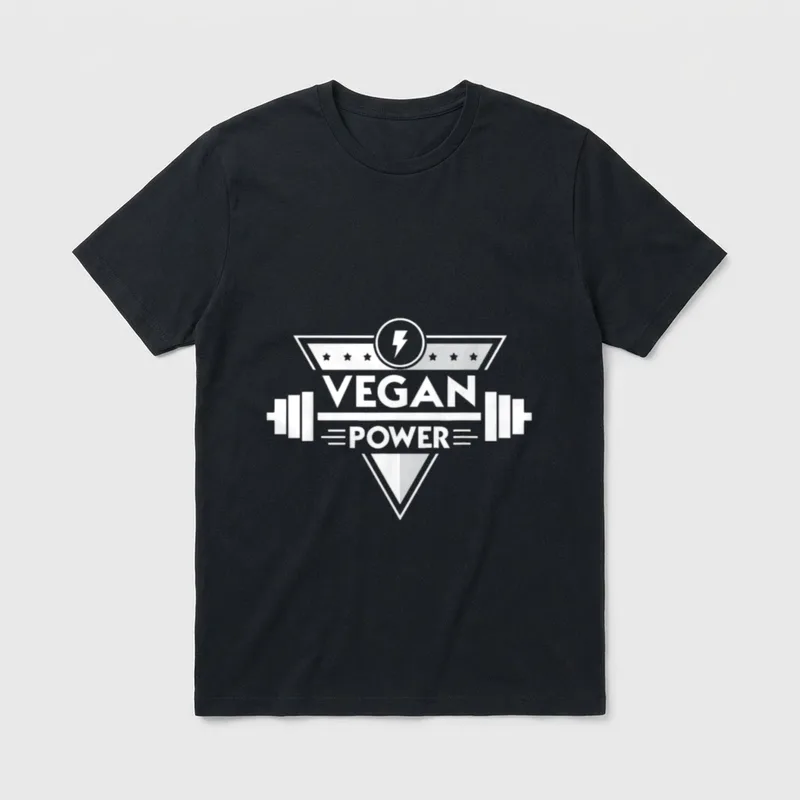 Vegan Power Workout Bodybuilding T-Shirt – Classic T-Shirt in Black