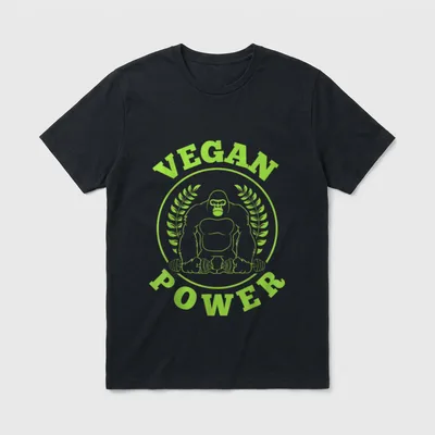 Vegan Bodybuilding Vegan Power T-Shirt – Classic T-Shirt in Black