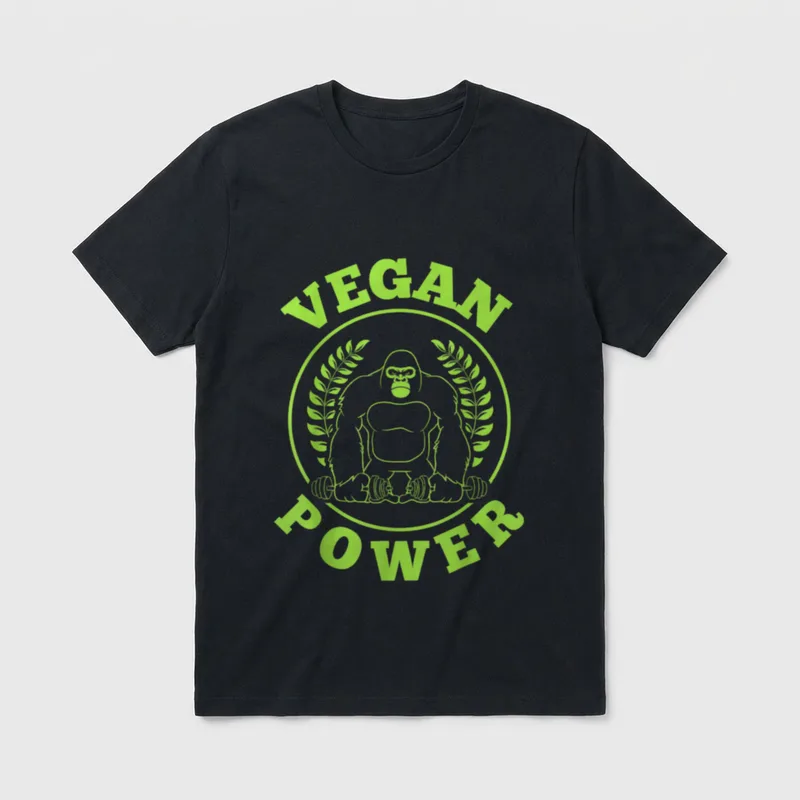 Vegan Bodybuilding Vegan Power T-Shirt – Classic T-Shirt in Black