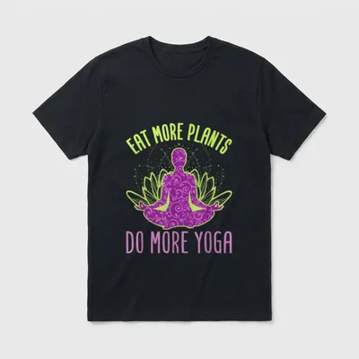 Eat More Plants Do More T-Shirt – Classic T-Shirt in Black