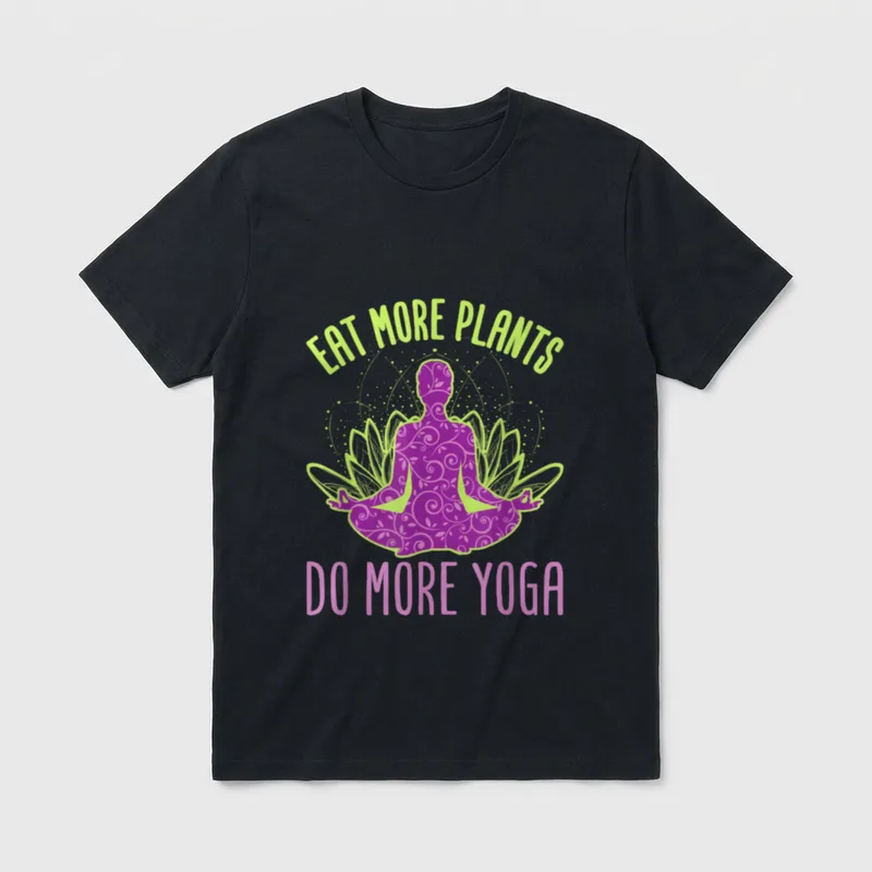 Eat More Plants Do More T-Shirt – Classic T-Shirt in Black