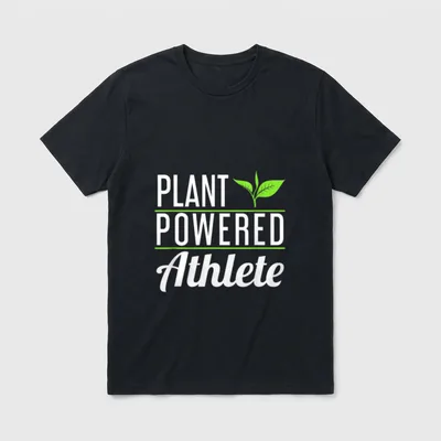 Vegan Design Plant Powered T-Shirt – Classic T-Shirt in Black