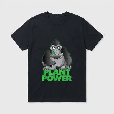 Vegan Plant Power Gorilla T-Shirt – Classic T-Shirt in Black