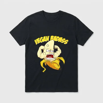 Vegan Banana Fitness Badass T-Shirt – Classic T-Shirt in Black