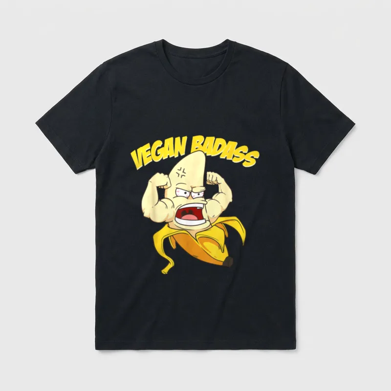 Vegan Banana Fitness Badass T-Shirt – Classic T-Shirt in Black