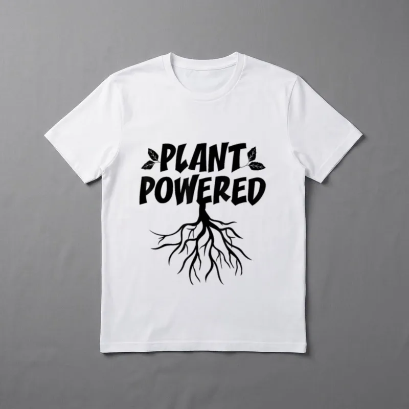 Vegan Veggie Plant Powered T-Shirt – Classic T-Shirt in Black