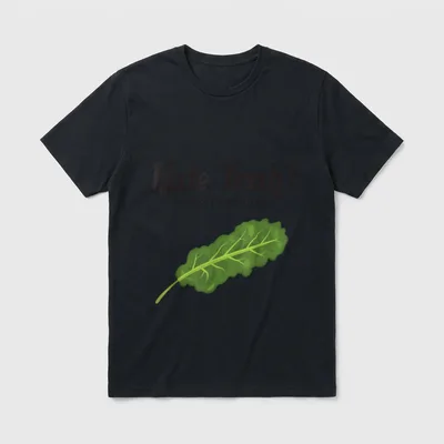 Kale Yeah Plants Have T-Shirt – Kale Yeah text above a green illustrated kale leaf – Classic T-Shirt in Black