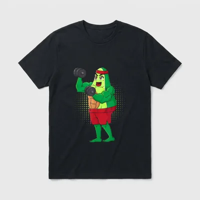 Avocado Bodybuilding Fitness Vegan T-Shirt – Classic T-Shirt in Black