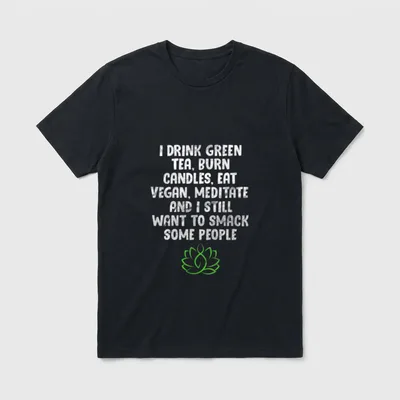 Vegan Vegetarian Saying Funny T-Shirt – Classic T-Shirt in Black