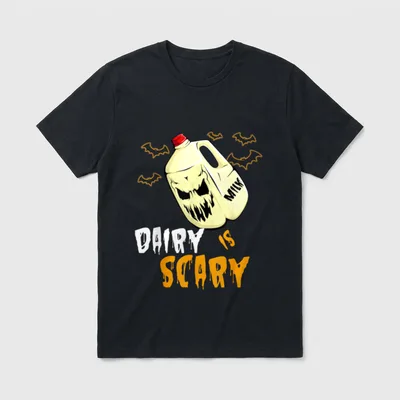 Funny Vegan Halloween Dairy T-Shirt – Classic T-Shirt in Black