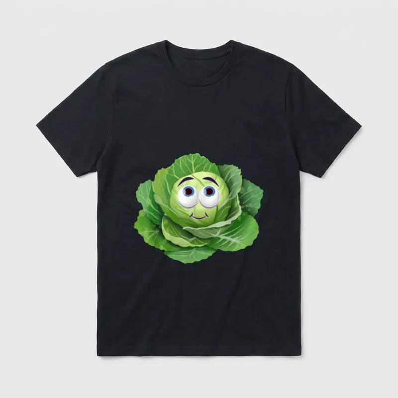 Cute Cabbage Team Halloween T-Shirt – Classic T-Shirt in Black