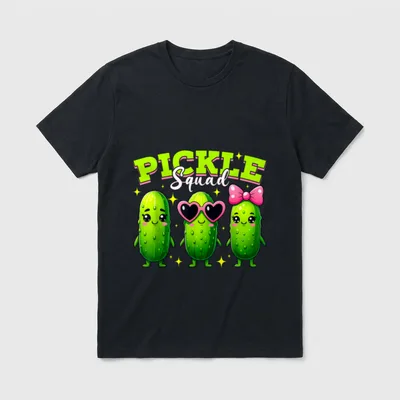 Pickle Squad Funny Pickle T-Shirt – Classic T-Shirt in Black
