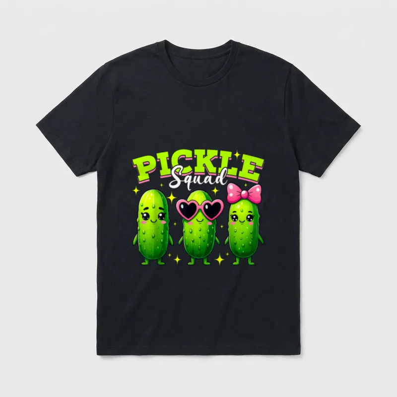 Pickle Squad Funny Pickle T-Shirt – Classic T-Shirt in Black