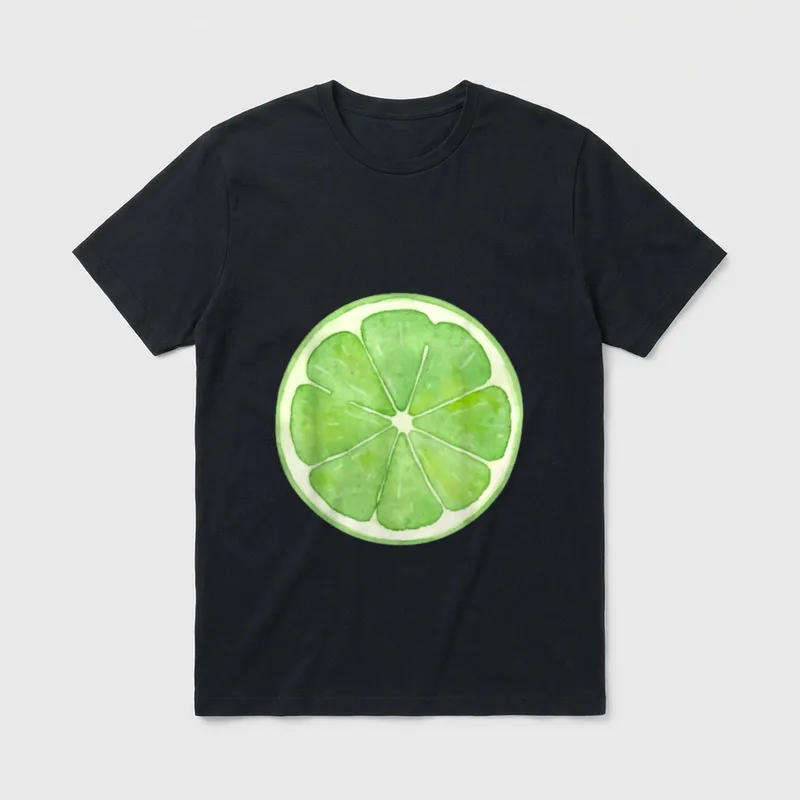 Lime slice fruit Halloween T-Shirt – Classic T-Shirt in Black