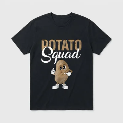 Cool Potato Squad Funny T-Shirt – Classic T-Shirt in Black