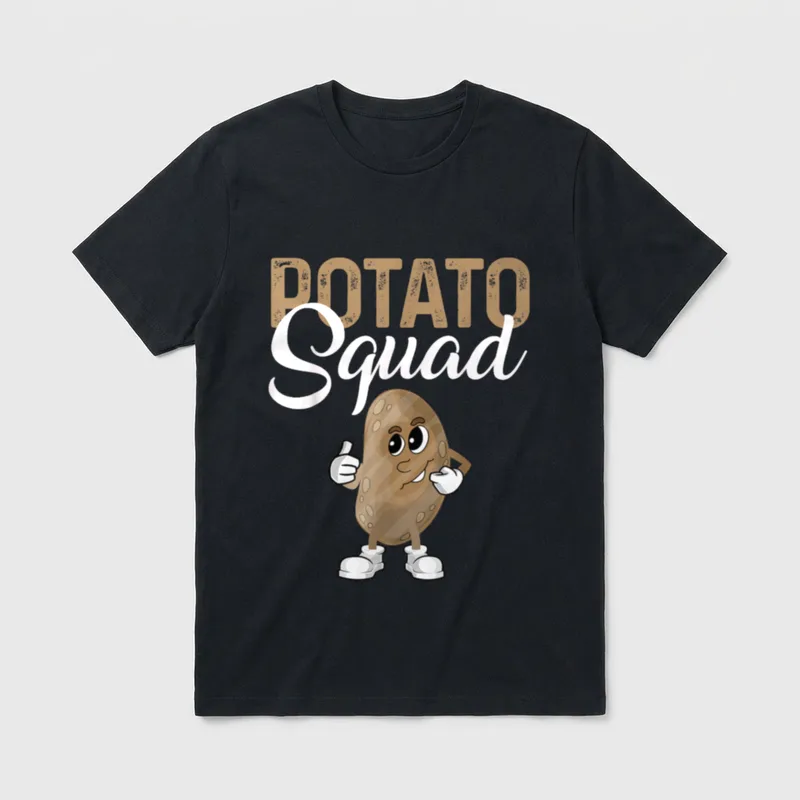 Cool Potato Squad Funny T-Shirt – Classic T-Shirt in Black