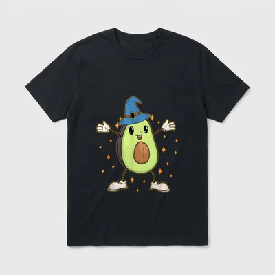 Avocado Witch Lazy Halloween T-Shirt – Classic T-Shirt in Black