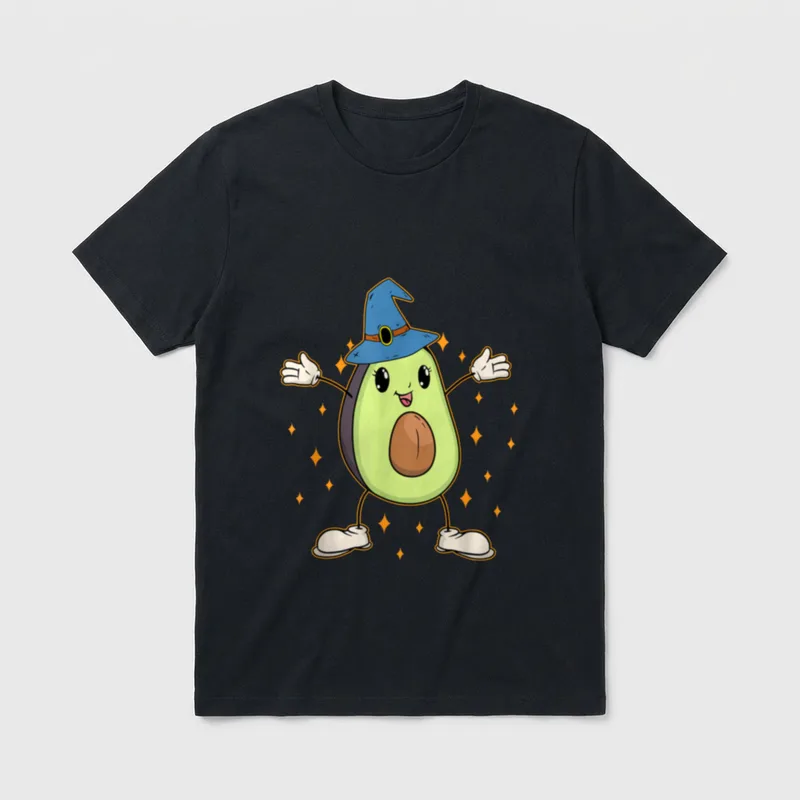 Avocado Witch Lazy Halloween T-Shirt – Classic T-Shirt in Black
