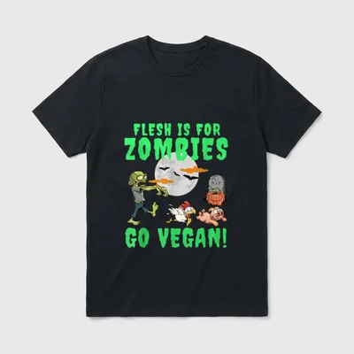 Funny Halloween Flesh T-Shirt – Classic T-Shirt in Black