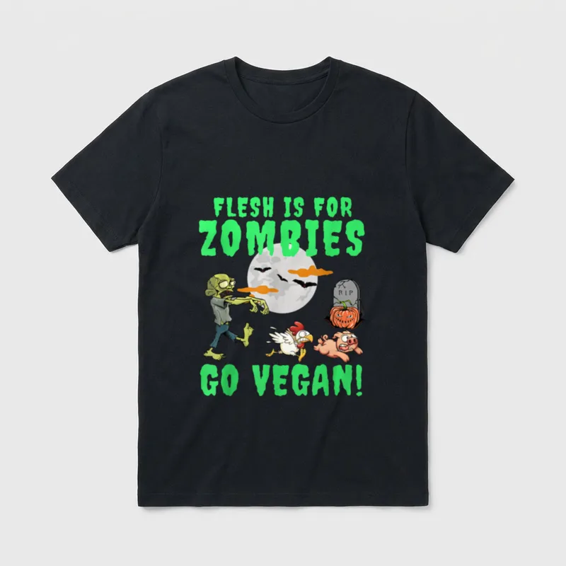 Funny Halloween Flesh T-Shirt – Classic T-Shirt in Black