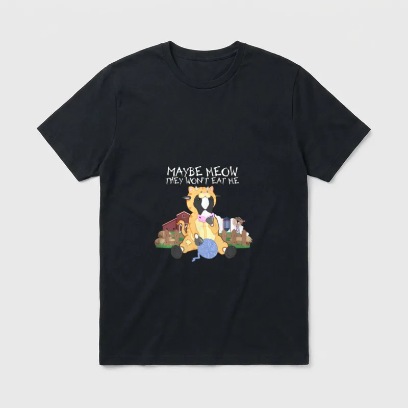 Cow in Cat Costume T-Shirt – Classic T-Shirt in Black