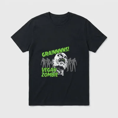 Funny Vegan Vegan Zombie T-Shirt – Classic T-Shirt in Black
