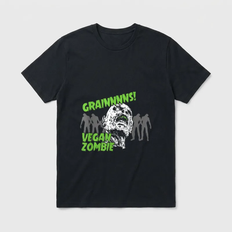 Funny Vegan Vegan Zombie T-Shirt – Classic T-Shirt in Black