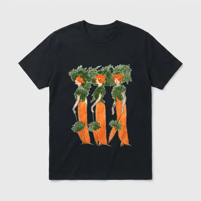Carrot Funny Vegetable Veggies T-Shirt – Classic T-Shirt in Black