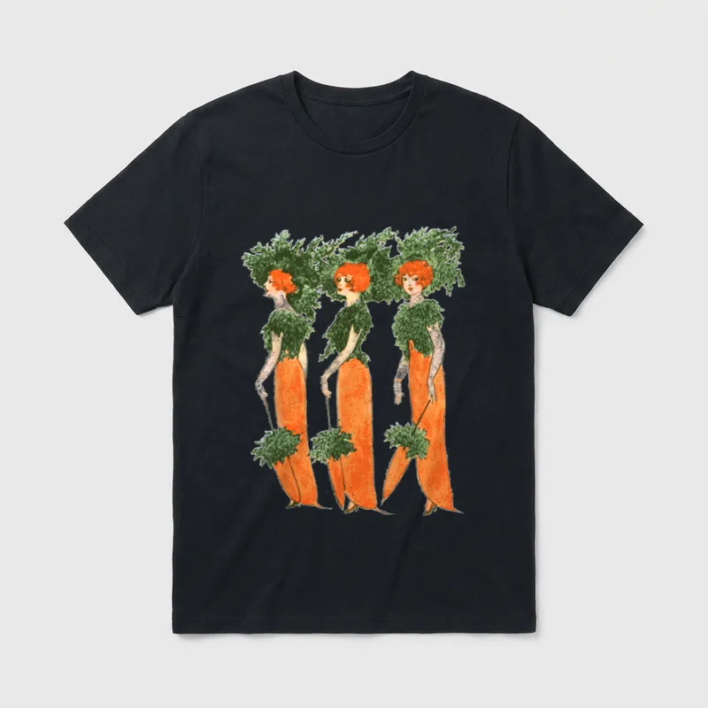 Carrot Funny Vegetable Veggies T-Shirt – Classic T-Shirt in Black