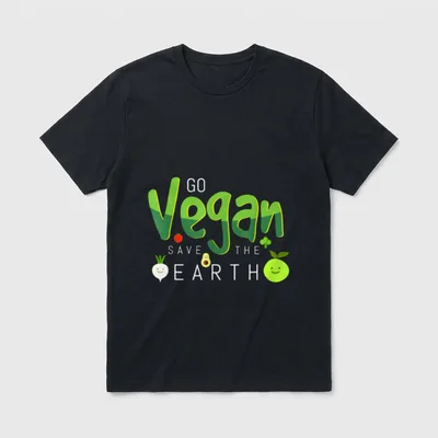 Go Vegan Save T-Shirt – Classic T-Shirt in Black