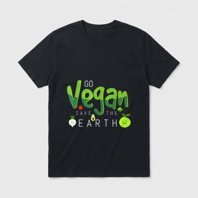 Go Vegan Save T-Shirt – Classic T-Shirt in Black