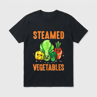 Steamed Vegetables Funny Puns T-Shirt – Classic T-Shirt in Black