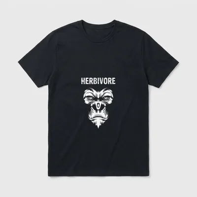 Herbivore Vegetarian Vegan Gorilla T-Shirt – Classic T-Shirt in Black