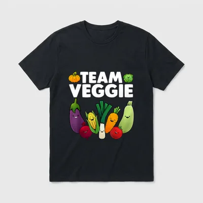 Funny Veggie Art Graphic T-Shirt – Classic T-Shirt in Black
