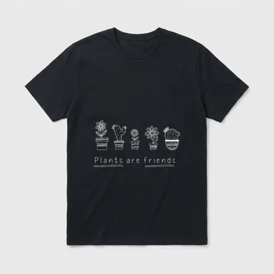 Plants Are Friends Women T-Shirt – Classic T-Shirt in Black