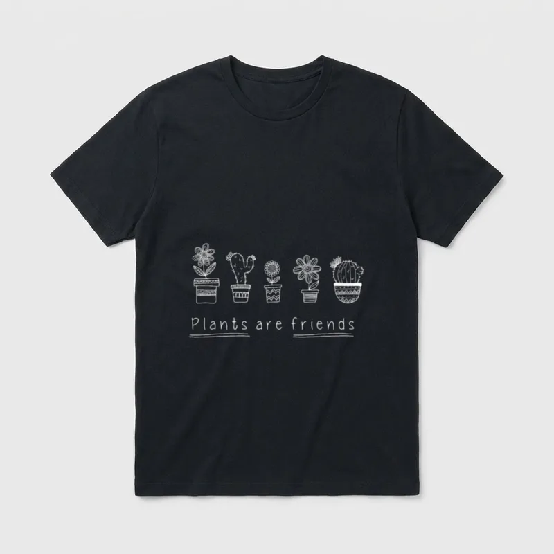 Plants Are Friends Women T-Shirt – Classic T-Shirt in Black
