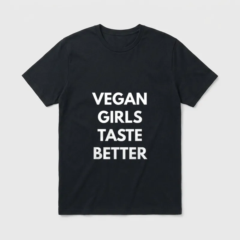 Vegan Girls Taste Better Vegan T-Shirt – Classic T-Shirt in Black
