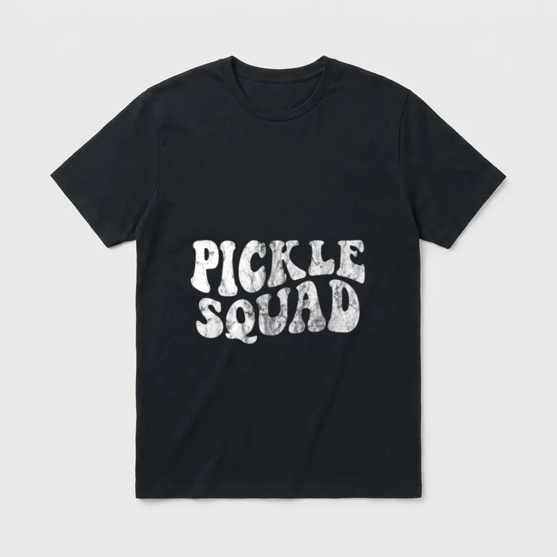 Pickle Squad Pickle Cucumber Vegan T-Shirt – Classic T-Shirt in Black