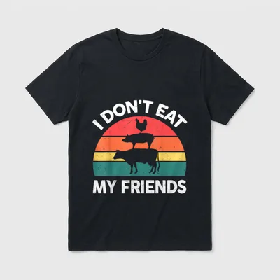 Vegan I Dont Eat T-Shirt – Classic T-Shirt in Black