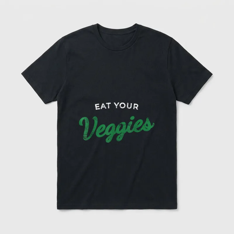 Eat Your Veggies Vegan T-Shirt – Classic T-Shirt in Black