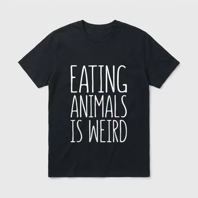 Eating Animals Is Weird Men T-Shirt – Classic T-Shirt in Black