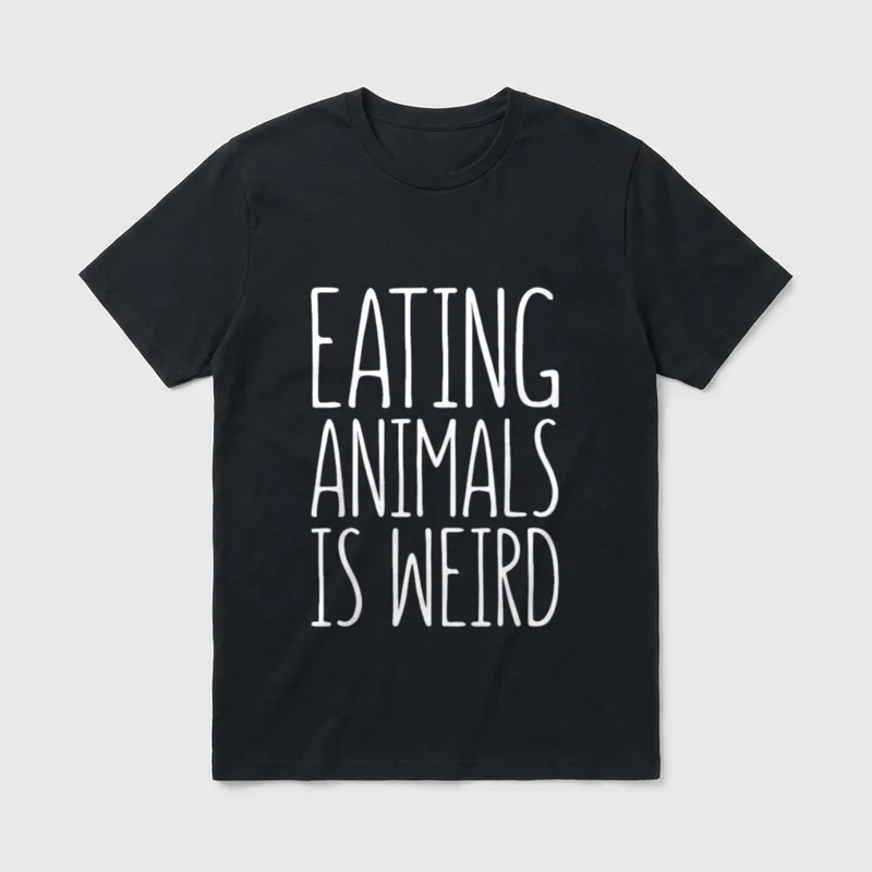 Eating Animals Is Weird Men T-Shirt – Classic T-Shirt in Black