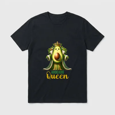 Avocado Queen Funny Vegan T-Shirt – Classic T-Shirt in Black