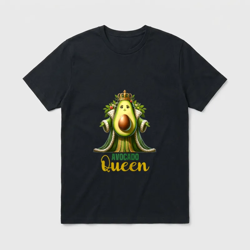 Avocado Queen Funny Vegan T-Shirt – Classic T-Shirt in Black