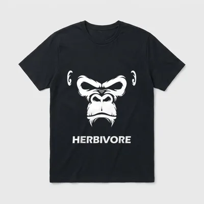 Herbivore Vegetarian Vegan Gorilla Women T-Shirt – Classic T-Shirt in Black
