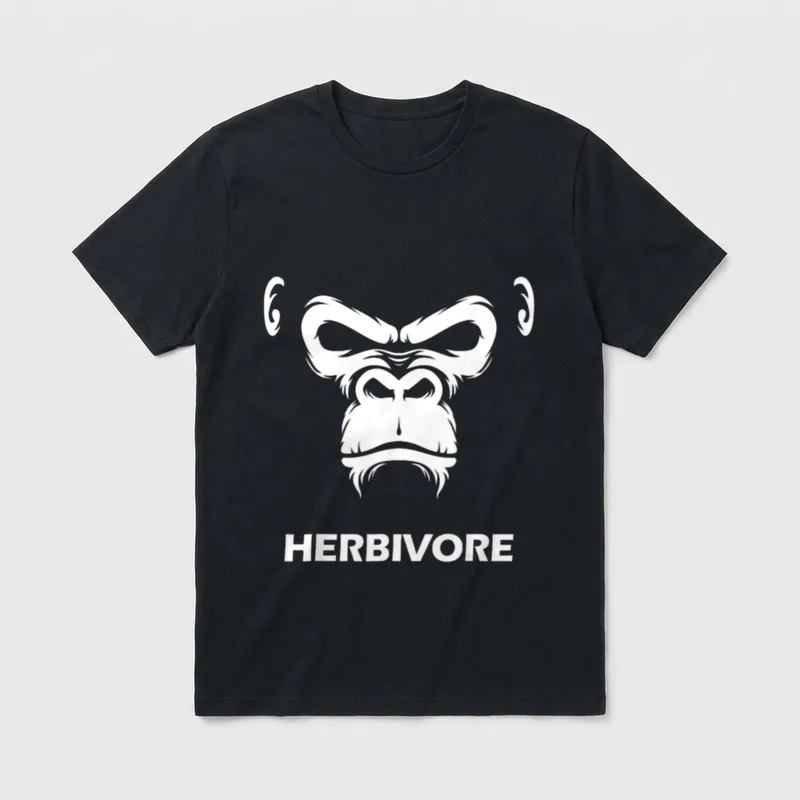 Herbivore Vegetarian Vegan Gorilla Women T-Shirt – Classic T-Shirt in Black