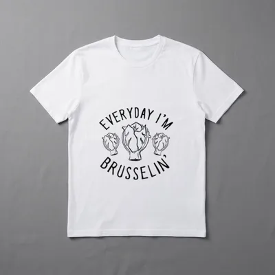 Everyday I'm Brusselin Vegan for Men T-Shirt – Classic T-Shirt in Black