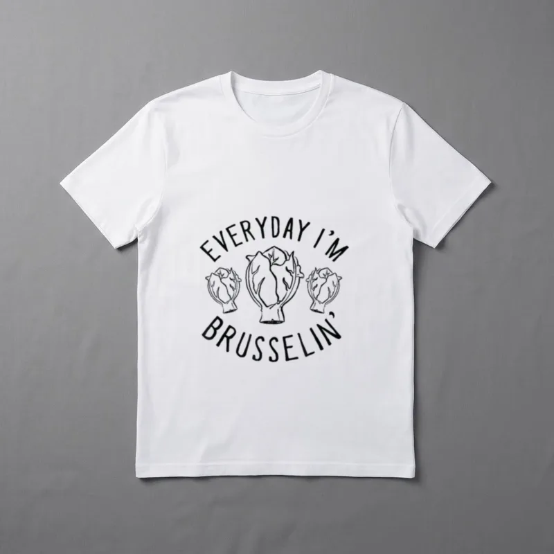 Everyday I'm Brusselin Vegan for Men T-Shirt – Classic T-Shirt in Black